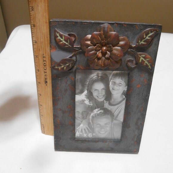 VTG HOLLAND BOONE POLISHED PEWTER LEAD FREE PICTURE FRAME HOLDS 4X6" PHOTO GLASS - Picture 12 of 12